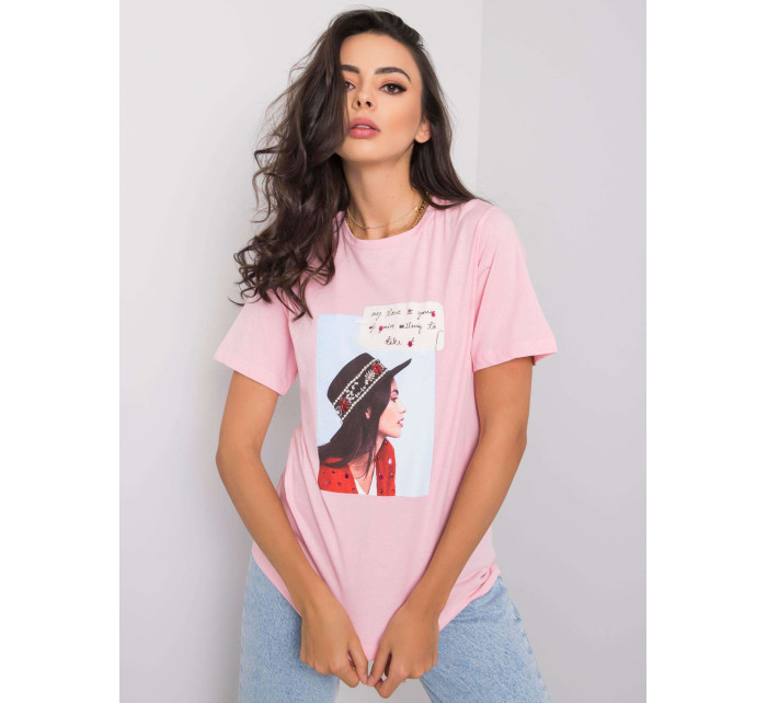 Dámske ružové tričko s potlačou