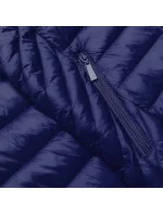 Tmavě modrá prošívaná dámská bunda pro přechodné období model 17663239 - J.STYLE