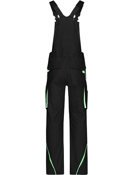 JN (4260) Pracovní kalhoty s laclem Color 02.0 black/lime green model 22492209 - Daiber