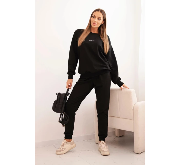 Dámska bavlnená súprava s potlačou Minimal black Dámska bavlnená súprava s potlačou Minimal black