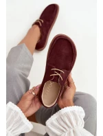 Półbuty Damskie Typu Barefoot Z Naturalnego Zamszu Zazoo 327 Bordowe