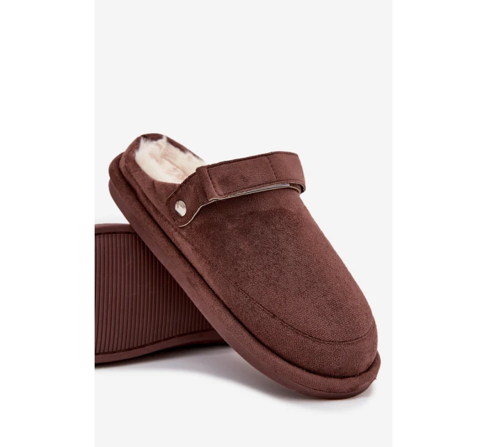 Kapcie Damskie Z Paskiem Ocieplane Futerkiem Czekoladowe Rilena Kapcie Damskie Z Paskiem Ocieplane Futerkiem Czekoladowe Rilena