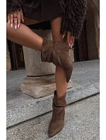 kotníkové boty typu na podpatku Khaki model 22360448 - Boto kotníkové boty typu na podpatku Khaki model 22360448 - Boto