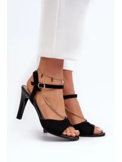 Sandále na podpätku model 197093 Krok v štýle