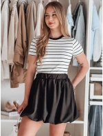 Dámska mini sukňa PUFFELLA čierna FashionStreet CY0500