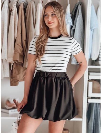 Dámska mini sukňa PUFFELLA čierna FashionStreet CY0500