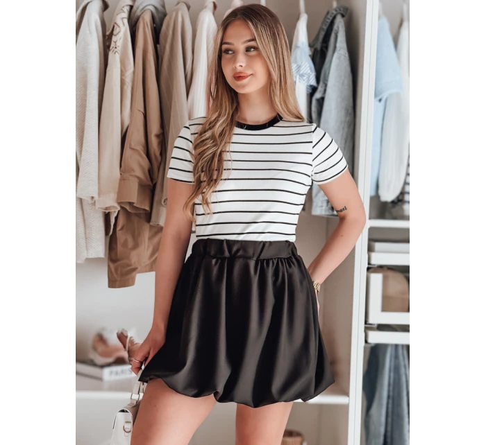 Dámska mini sukňa PUFFELLA čierna FashionStreet CY0500
