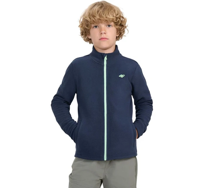 Chlapčenský fleece 4F M413 tmavomodrý 4FJWAW25TFLEM413 31S