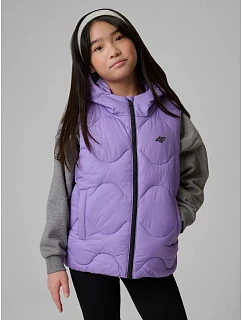 Dívčí bunda bez rukávů s kapucí model 22132255 dětské - 4F