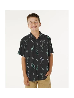 Chlapčenská košeľa RIP CURL Eternal Shred Ss Shirt-Boy, čierna