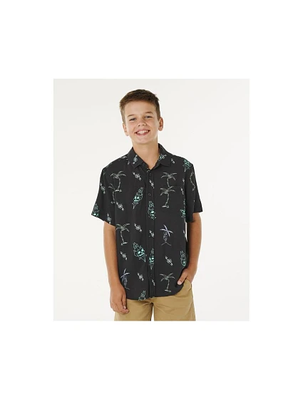 Chlapčenská košeľa RIP CURL Eternal Shred Ss Shirt-Boy, čierna