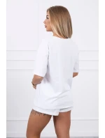 Kúzelná blúzka s potlačou biela