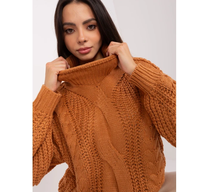 Sweter AT SW model 18909236 jasny brązowy - FPrice