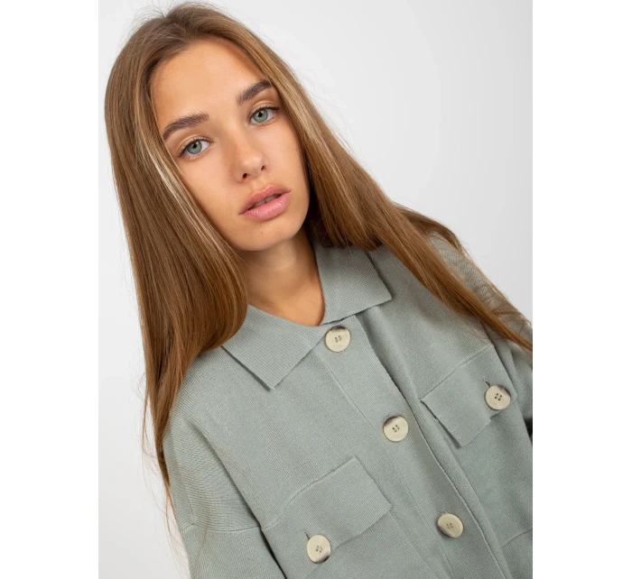 Dámsky sveter D90039W90818A3 svetlo zelený