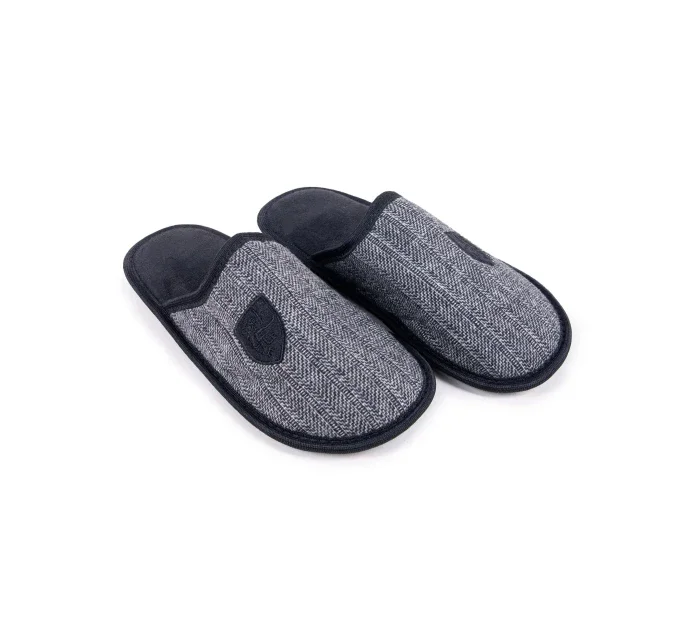 Pánské pantofle model 20536142 Černá s šedou - Yoclub