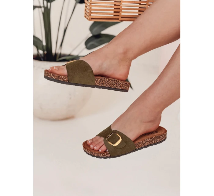 Dámské korkové žabky green Dstreet model 21989034 - FashionStreet