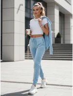 Dámske velúrové tepláky modré Dstreet UY2835 Dámske velúrové tepláky modré Dstreet UY2835