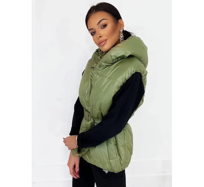 Zelená dámská oversize vesta model 17099462 - KAMADA