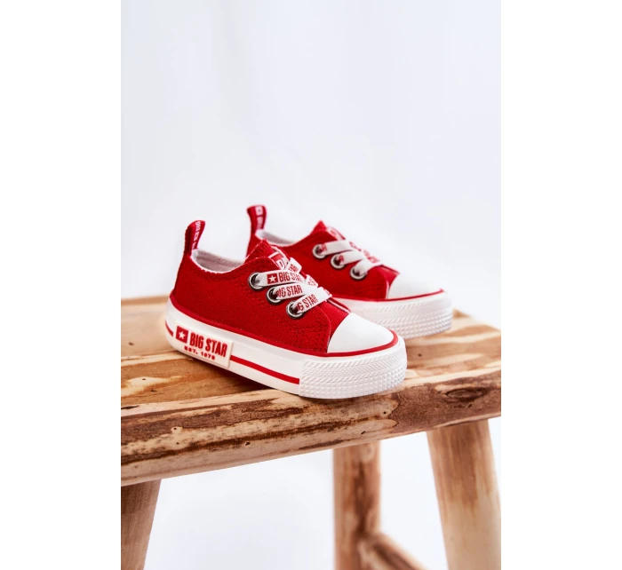 Dětské látkové tenisky BIG STAR model 21594786 červená - Big Star Shoes Dětské látkové tenisky BIG STAR model 21594786 červená - Big Star Shoes