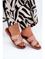 Ploché Pantofle S A Dekorací Špinavě Růžová model 21685581 - Boto