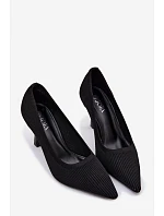 Materiálové Podpatky Lodičky Černé model 22102879 - Boto