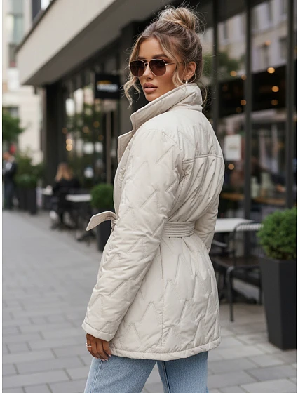 Dámská přechodná bunda model 22123867 krémová - FashionStreet