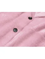 Krátký vlněný přehoz přes typu alpaka v růžové barvě model 18059155 - MADE IN ITALY