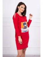 Šaty s 3D model 18744130 krajková červená - K-Fashion
