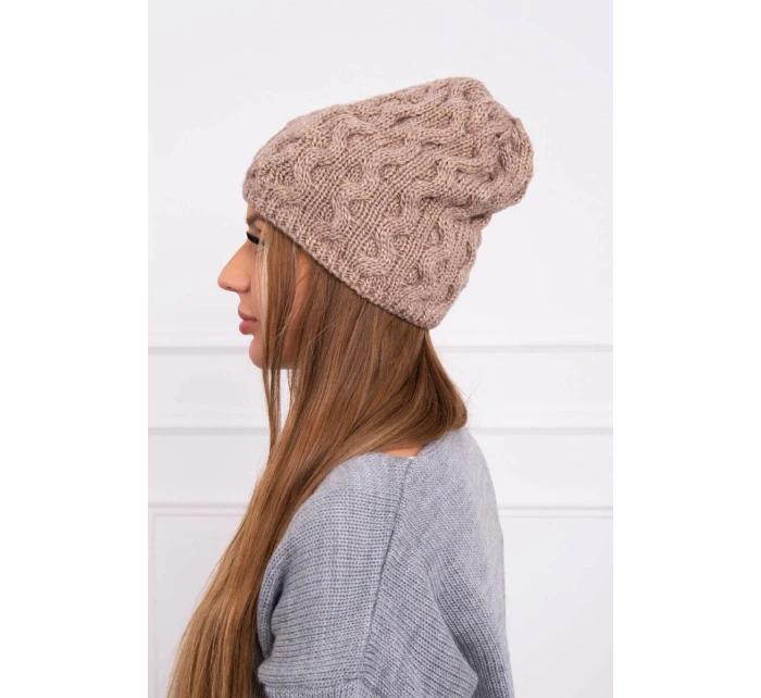 Fleecová čiapka Teresa K285 tmavo béžová