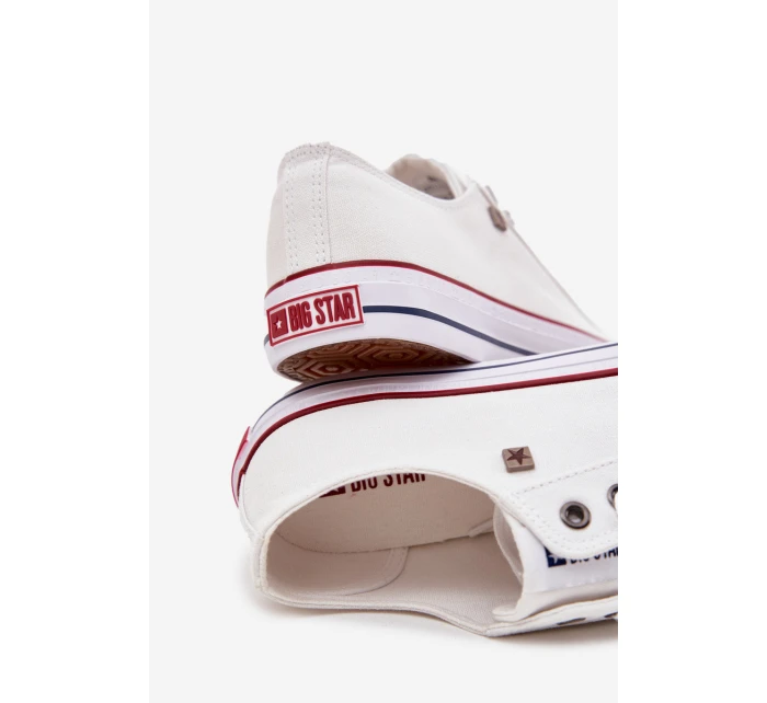 Trampki Męskie Niskie Materiałowe Big Star DD174500 Białe