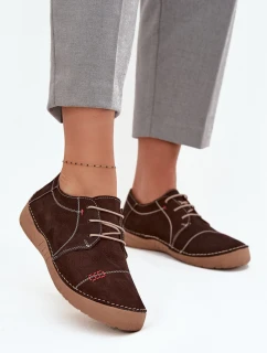 Kožené dámské polobotky s  hnědé model 21710426 - Artiker