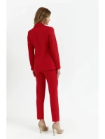 K141 Sako s dvojitým vreckom a klopou - červené K141 Sako s dvojitým vreckom a klopou - červené