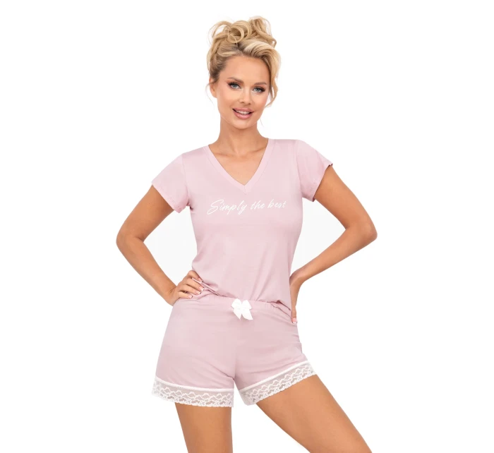 Jednoducho 1/2 púdrovo ružové pyžamo - Donna Jednoducho 1/2 púdrovo ružové pyžamo - Donna