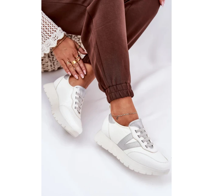 Dámske tenisky na platforme Vinceza - biele