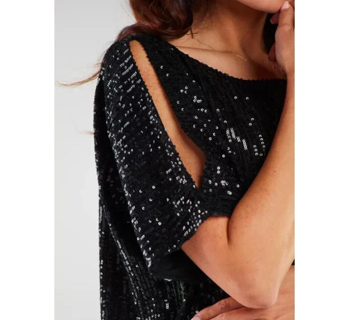 Dámské mini šaty s Černá model 19916509 - awama Dámské mini šaty s Černá model 19916509 - awama