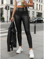 Legginsy damskie z wysokim stanem czarne model 22016693 - FashionStreet