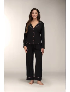Mademoiselle Sommeil CC0154 Midnight Ease pyžamo dĺžka/r S-XL pruhované