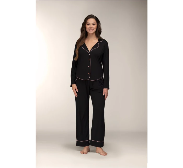 Mademoiselle Sommeil CC0154 Midnight Ease pyžamo dĺžka/r S-XL pruhované Mademoiselle Sommeil CC0154 Midnight Ease pyžamo dĺžka/r S-XL pruhované