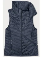 Dámska tenká prešívaná vesta so stojačikom tmavomodrá (16M9063-215) Dámska tenká prešívaná vesta so stojačikom tmavomodrá (16M9063-215)