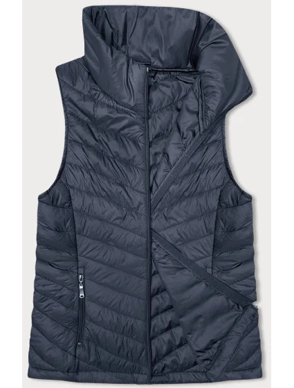 Dámska tenká prešívaná vesta so stojačikom tmavomodrá (16M9063-215) Dámska tenká prešívaná vesta so stojačikom tmavomodrá (16M9063-215)