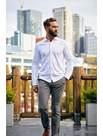 Cutter & Buck Advantage Shirt Men – Piqué košeľa s dlhým rukávom 68.2410 antracitová melírovaná