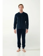 Sametové pruhované pyžamo model 20517137 - Vamp Sametové pruhované pyžamo model 20517137 - Vamp