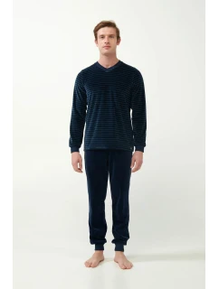 Sametové pruhované pyžamo model 20517137 - Vamp