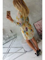 Vzdušné šaty s kvetinovým motívom žltej
