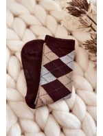 Młodzieżowe Wysokie Skarpety W Kratę 5-Pak Multikolor