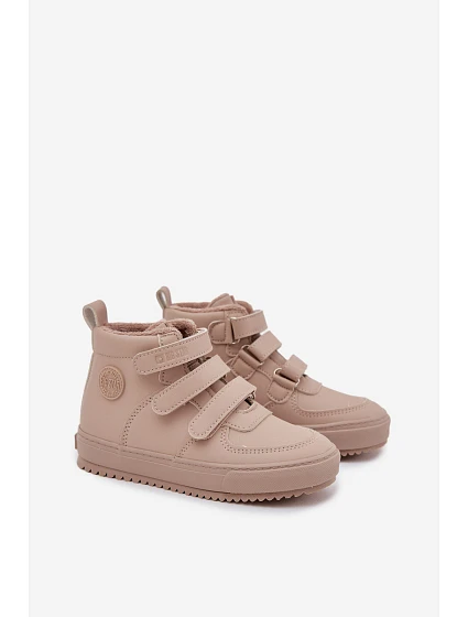Zateplené boty sneakers dětské na suchý zip Big Star model 21706380 béžové - Big Star Shoes