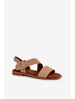 Dámské sandály semišové Big Star TT274491 béžové