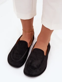 Dámske mokasíny Miryelle z eko semišu - čierne