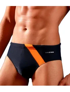 BD 411 pánske plavecké nohavičky sivé/oranžové - Sesto Senso