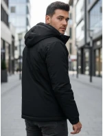 Pánská zimní bunda s kapucí černá model 21994722 - Dstreet